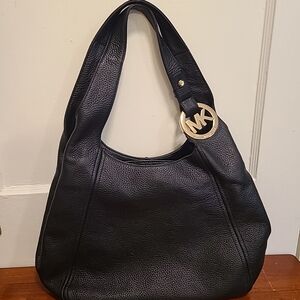 Michael Kors Black Leather Shoulder Bag